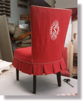 Custom Embroidered Chair Cover