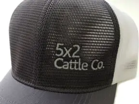 Embroidered with 5x2 Cattle logo